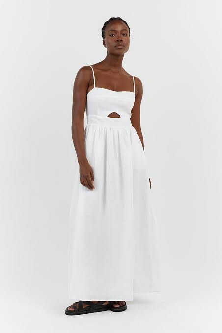 DISSH - Dissh Harper White Linen Maxi Dress on Designer Wardrobe