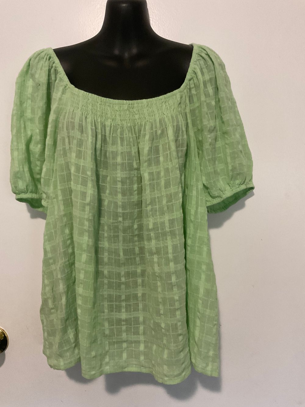 Vero Moda Green Check Top Size XL