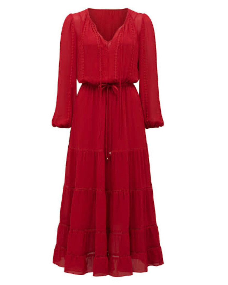 Forever New Red Midi Dress Size 16