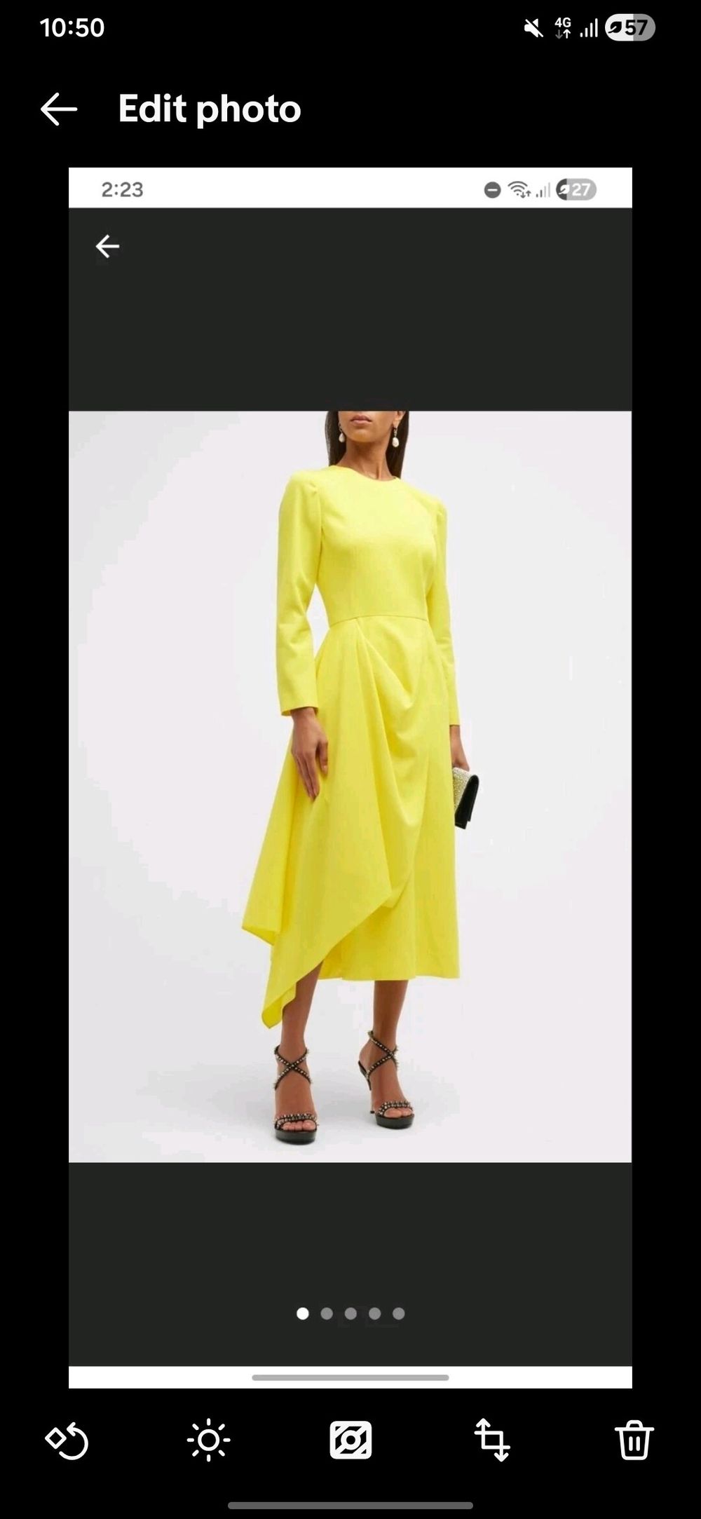 Alexander McQueen Yellow Midi Dress