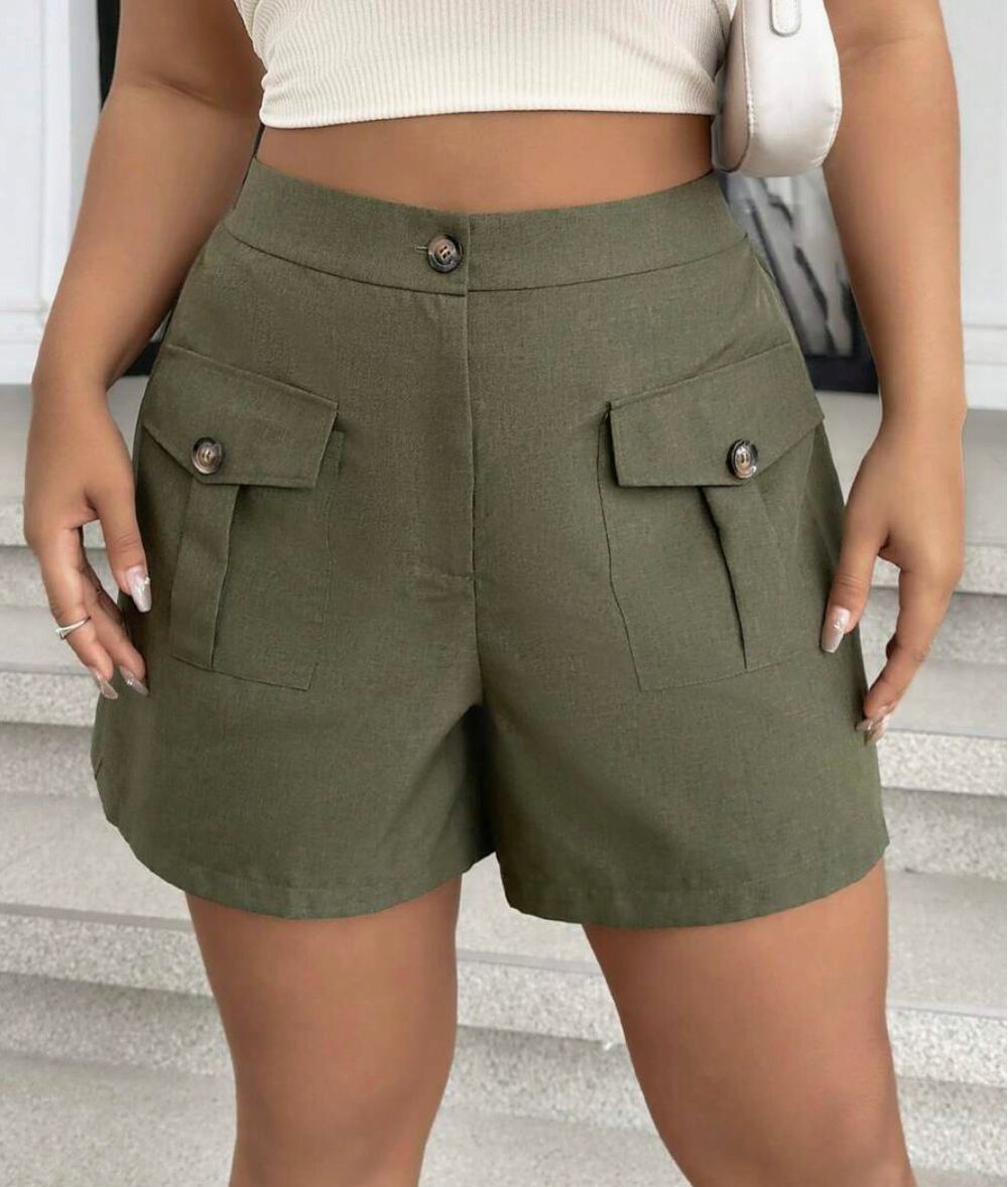 Calvaya Curve Khaki Cargo Shorts