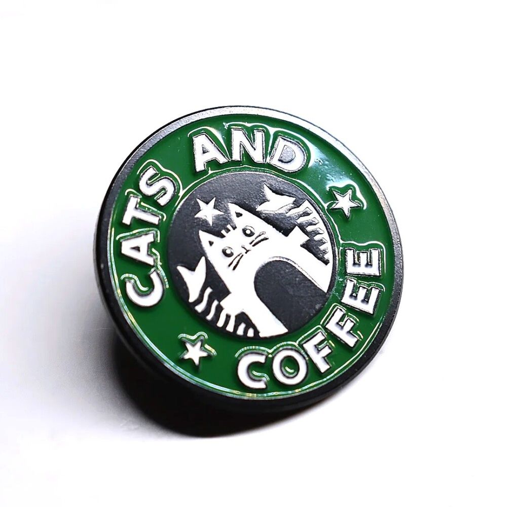 Cats & Coffee Enamel Pin