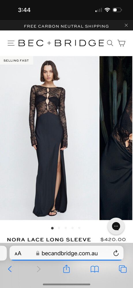 Bec & Bridge - Nora Lace Long Sleeve on Designer Wardrobe