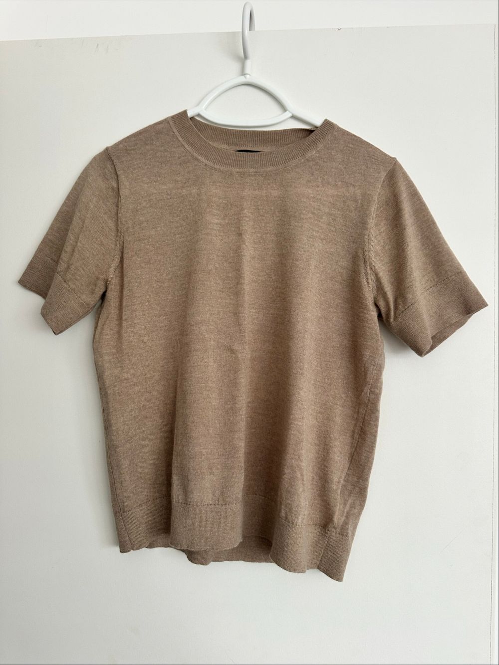 Storm Brown Knit Short Sleeve Top