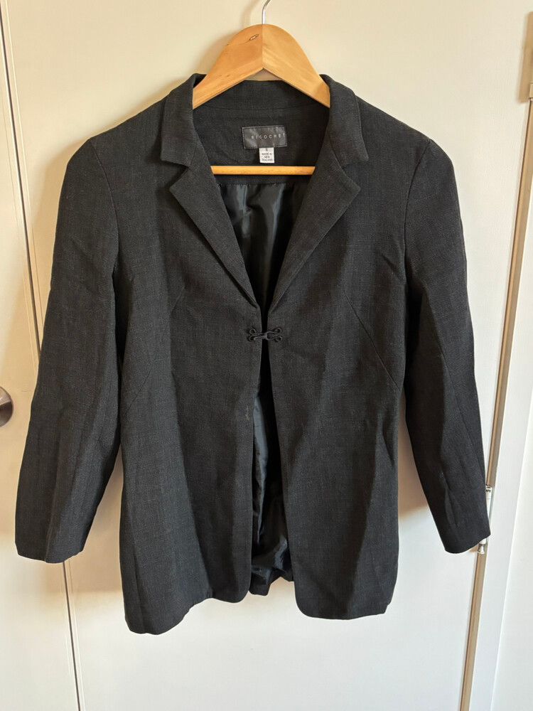 Ricochet Grey Blazer Size 8