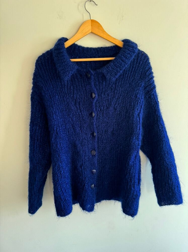 Electric Blue Mohair Cardi