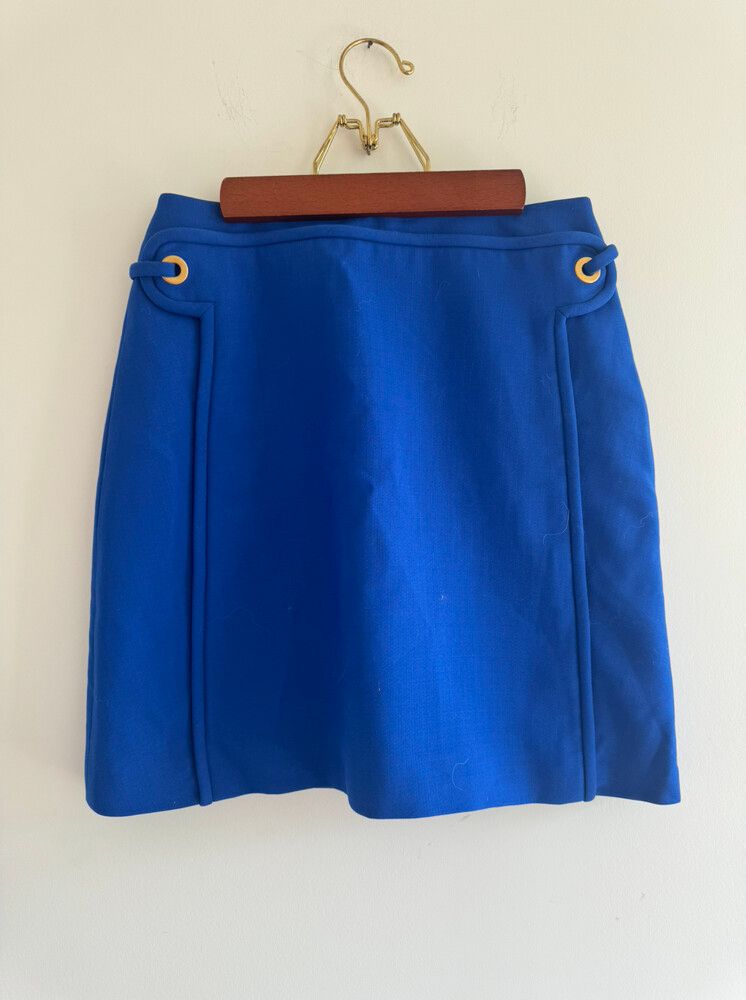 Wool Blend Electric Blue Skirt