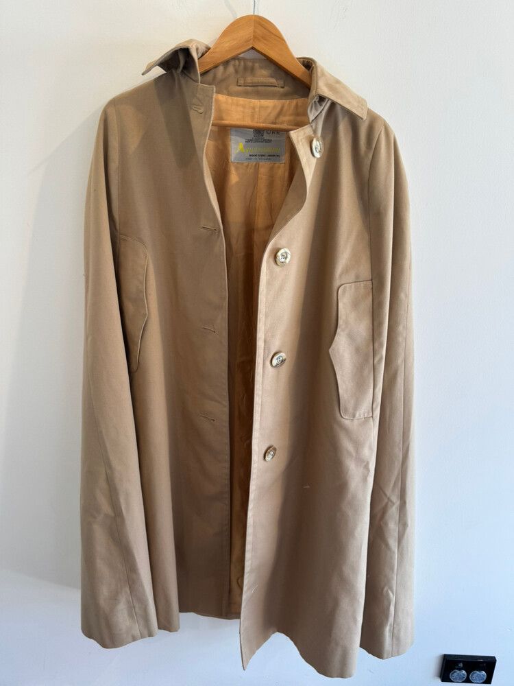 Camel Coloured Vintage Trench Style Poncho