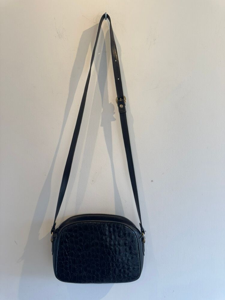 Croc Embossed Leather Bag