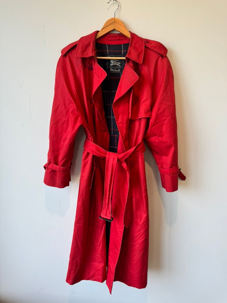Red Burberry Trench