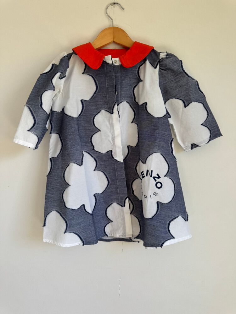 Kenzo Kids Blue White Floral Dress