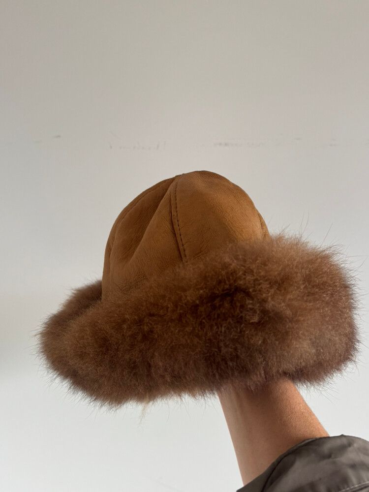 Four Peaks Classic Panelled Lambskin and Possum Fur Hat