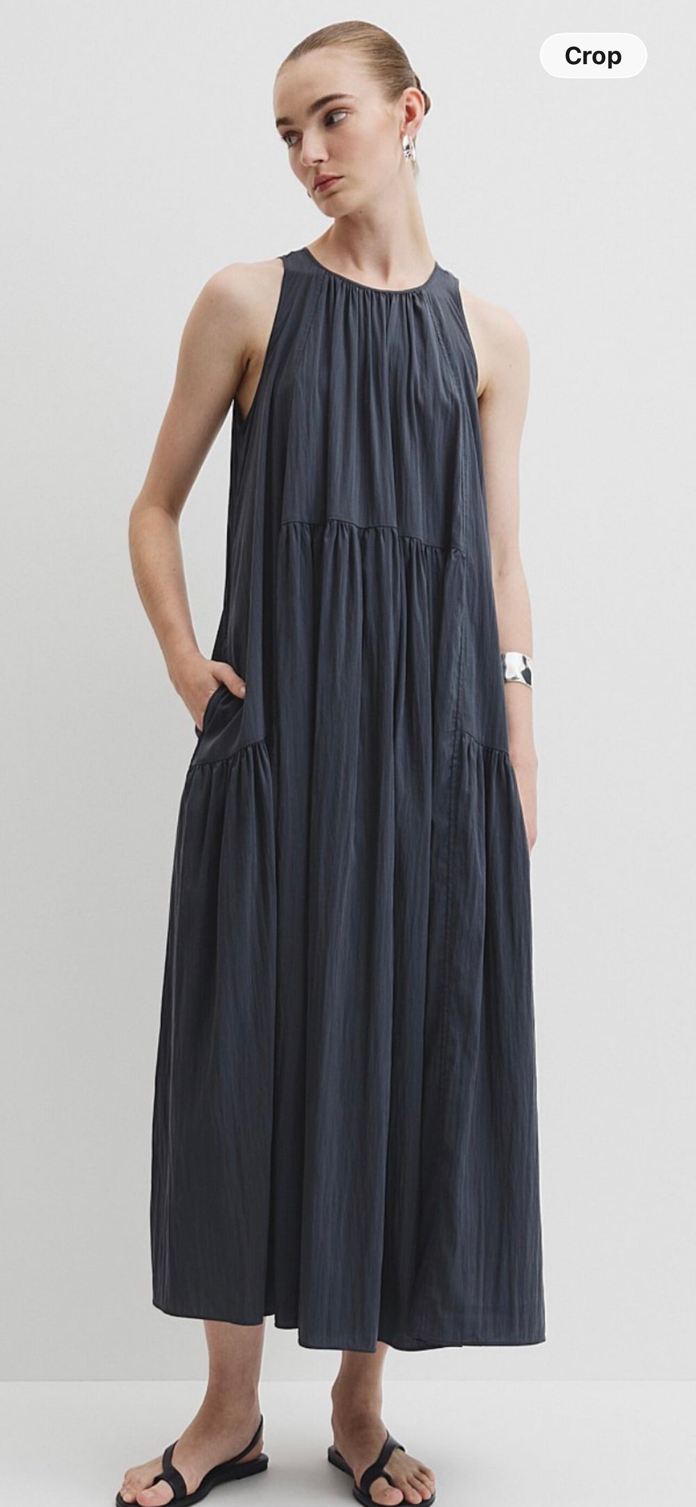 Country Road Blue Trapeze Maxi Dress