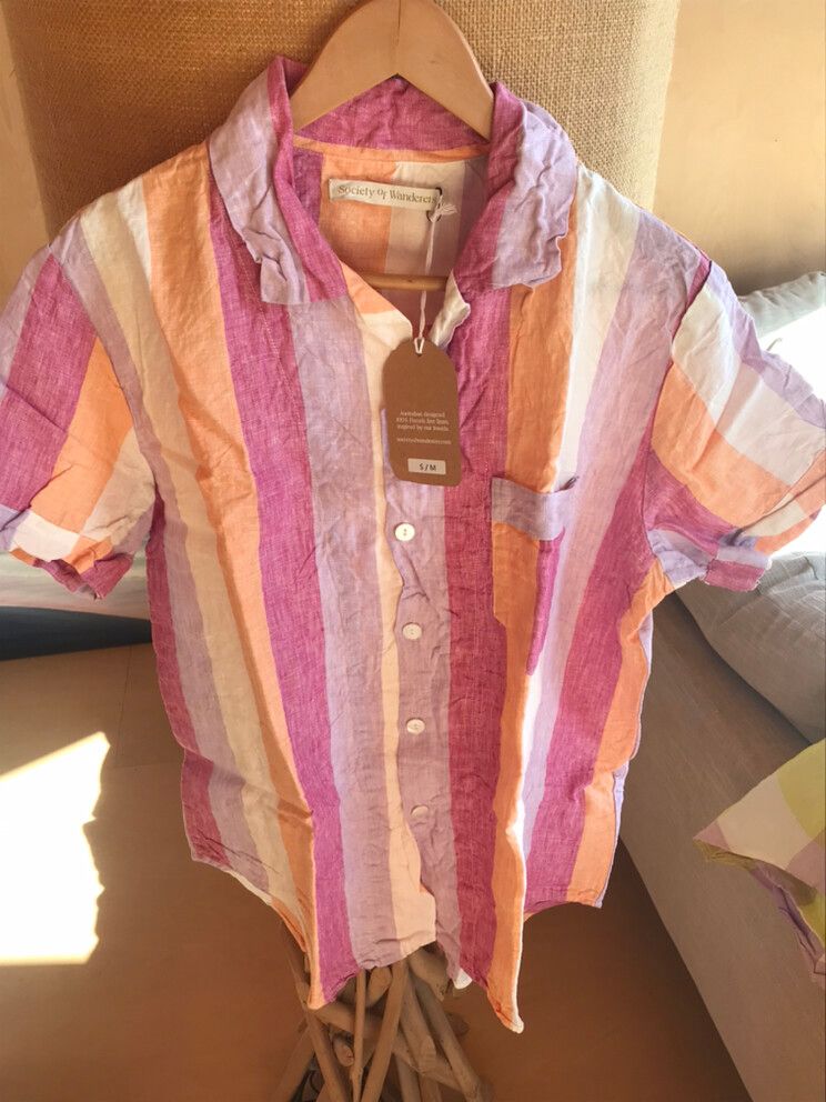 Society of Wanderers Striped Linen SET