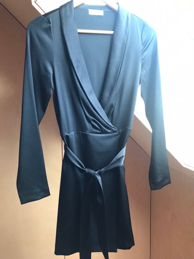 Kookai - Kookai Black Wrap Mini Dress on Designer Wardrobe Kookai - Kookai Black Wrap Mini Dress on Designer Wardrobe