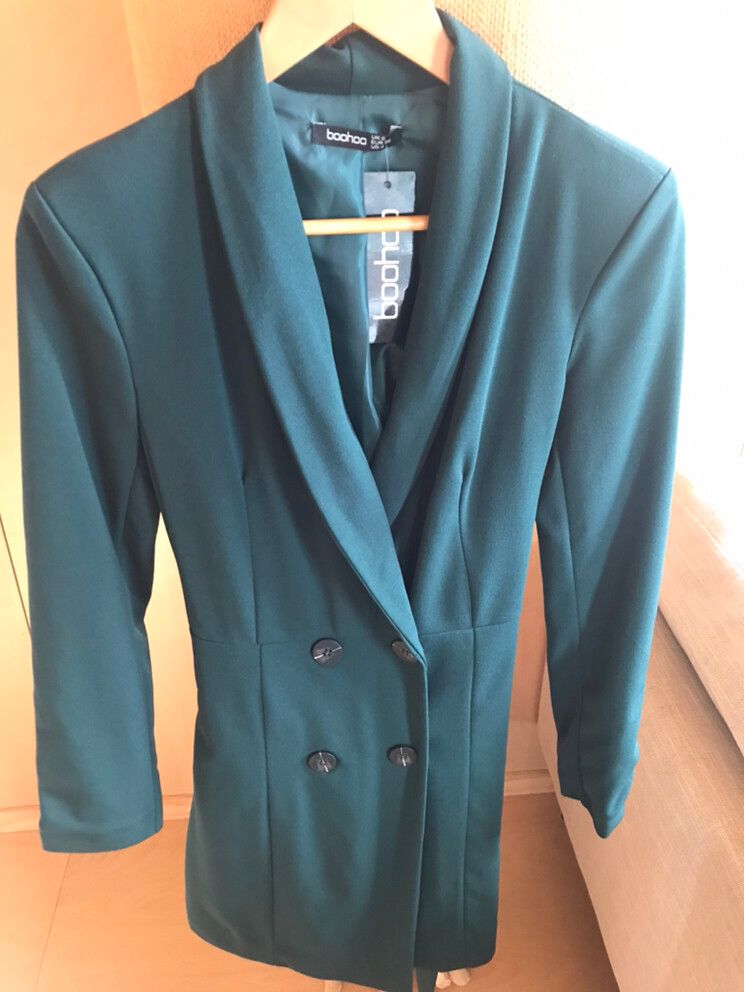 boohoo - Boohoo Teal Blazer Dress 8, BNWT on Designer Wardrobe