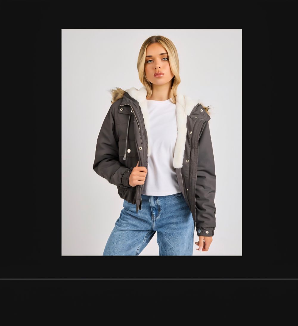 Grey Fur Lined Jacket