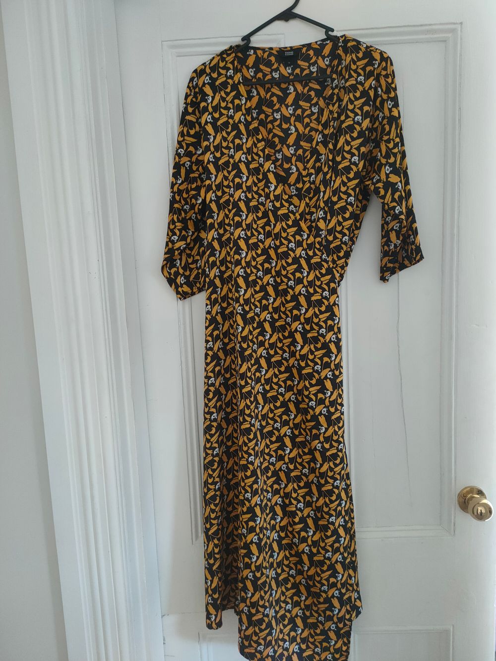 Thing Thing Black Floral Wrap Dress