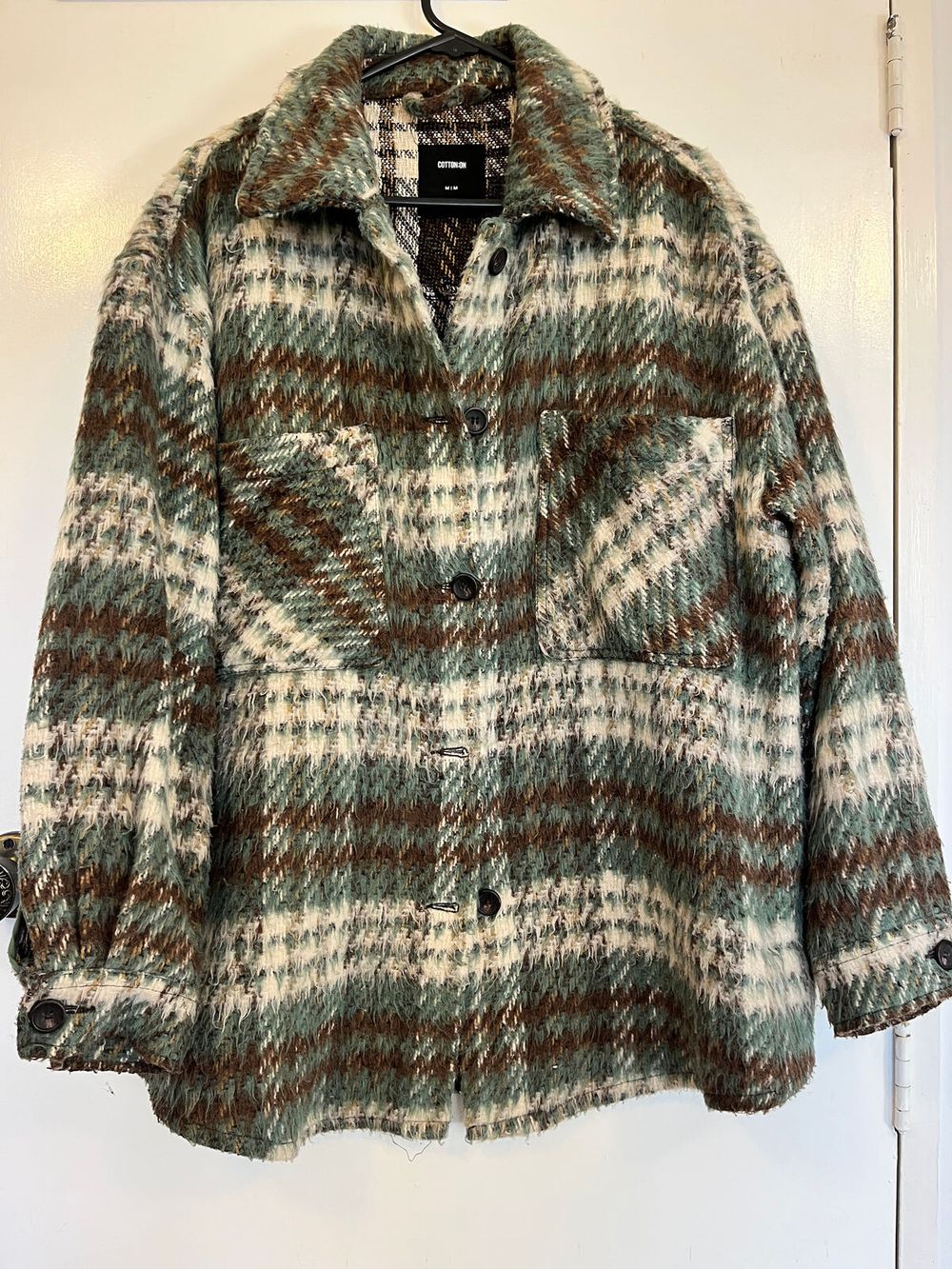 Cotton On Green Brown Plaid Jacket