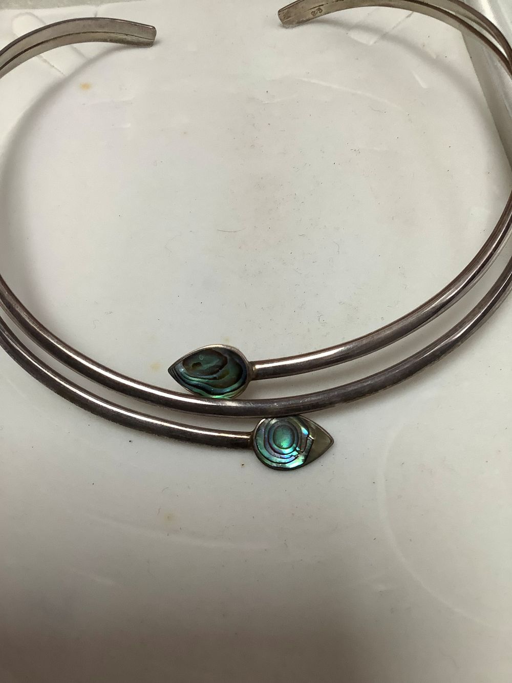 Silver choker necklace