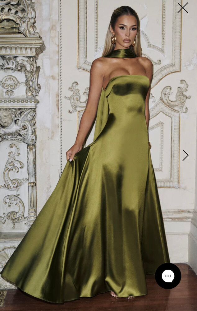 Babyboo Fashion - Green Strapless Maxi Dress on Designer Wardrobe