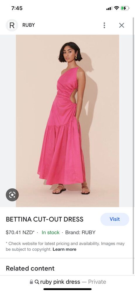 bettina cut out dress Ruby
