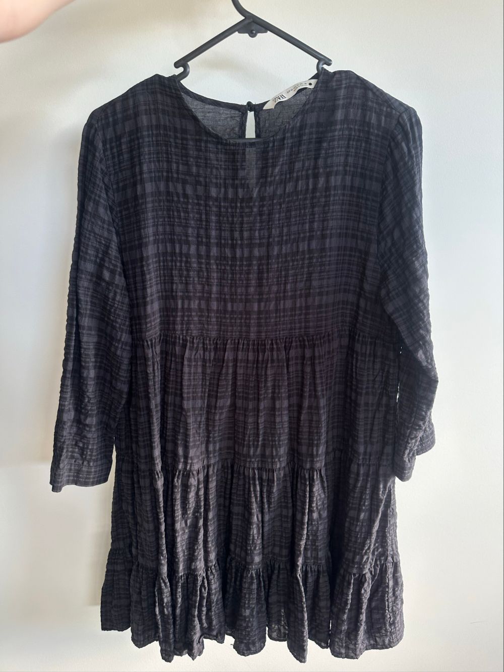 Zara Plaid Tiered Dress