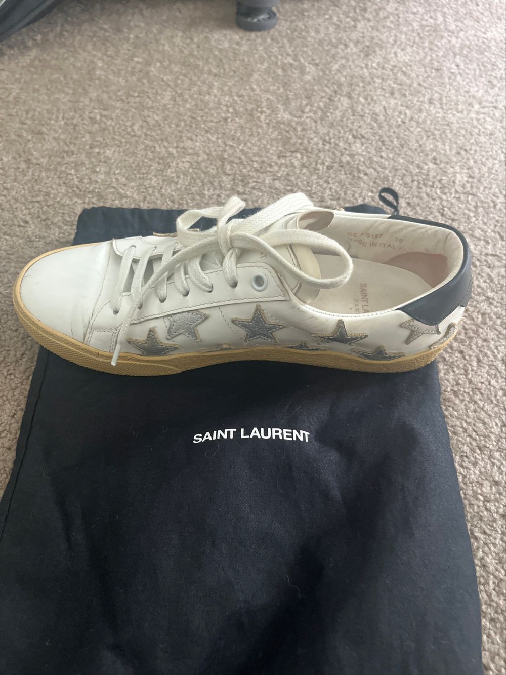 Saint Laurent White Star Sneakers
