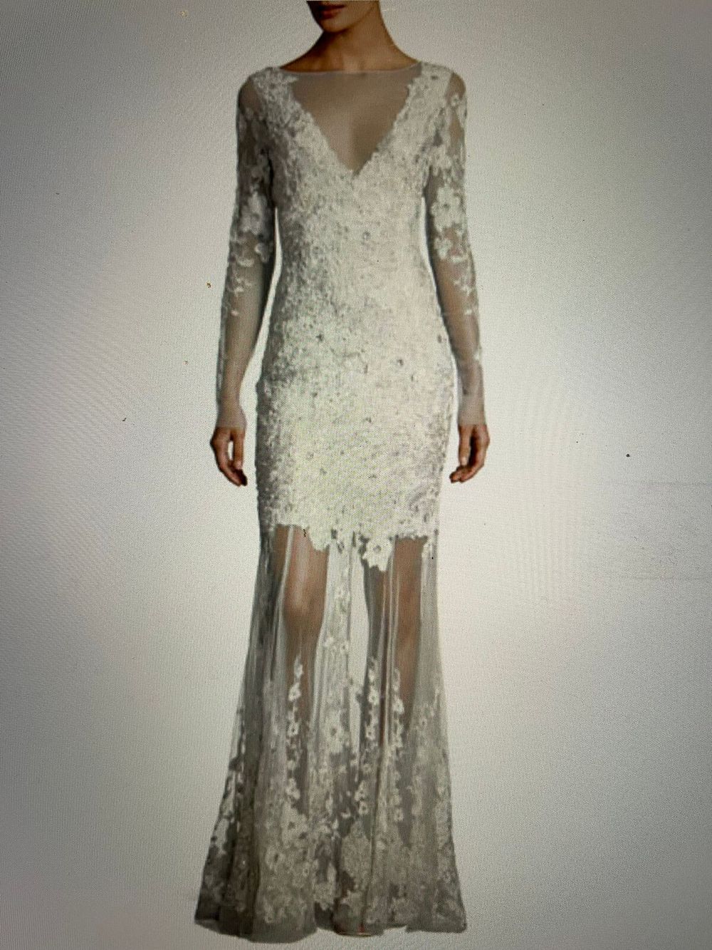 Elie Tahari - Eli Tahari Embroidered Lace, Embellished Pearl & Diamante  Wedding Gown Size: USA 06 | NZ 10/M on Designer Wardrobe