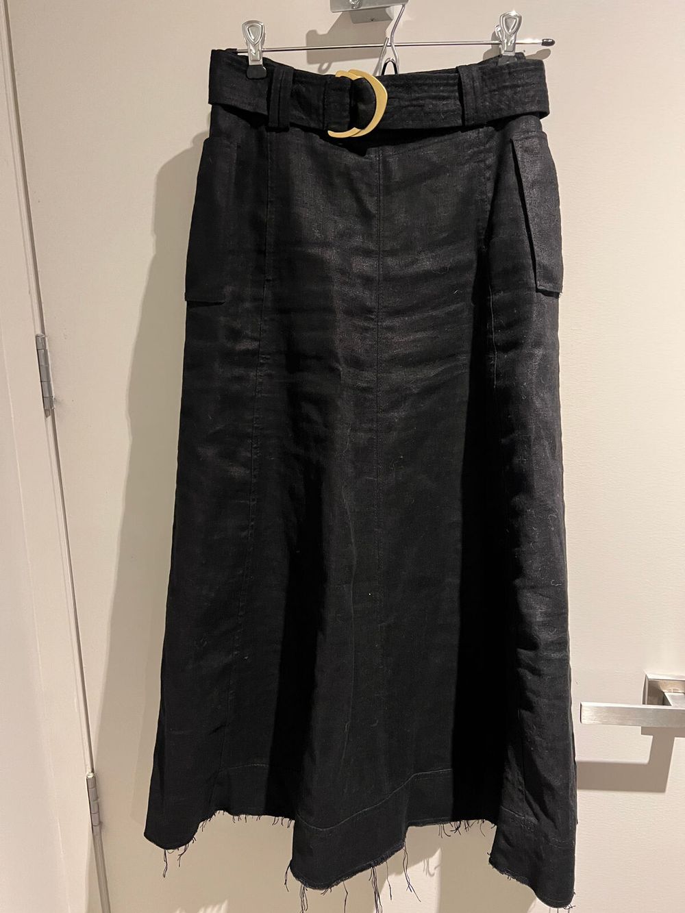 Aje Black Midi Skirt Size 8