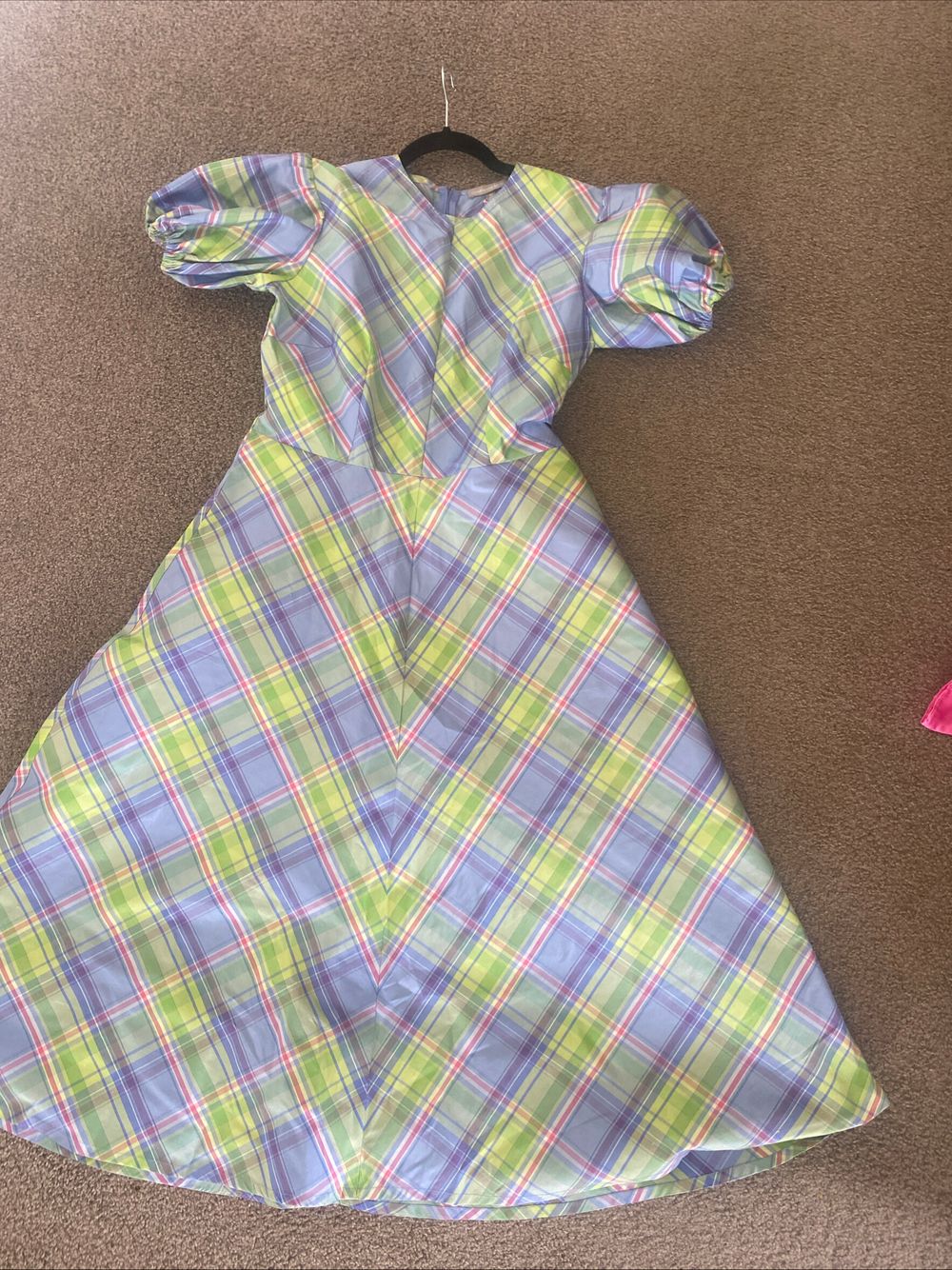 Charmaine Reveley Blue Green Plaid Dress