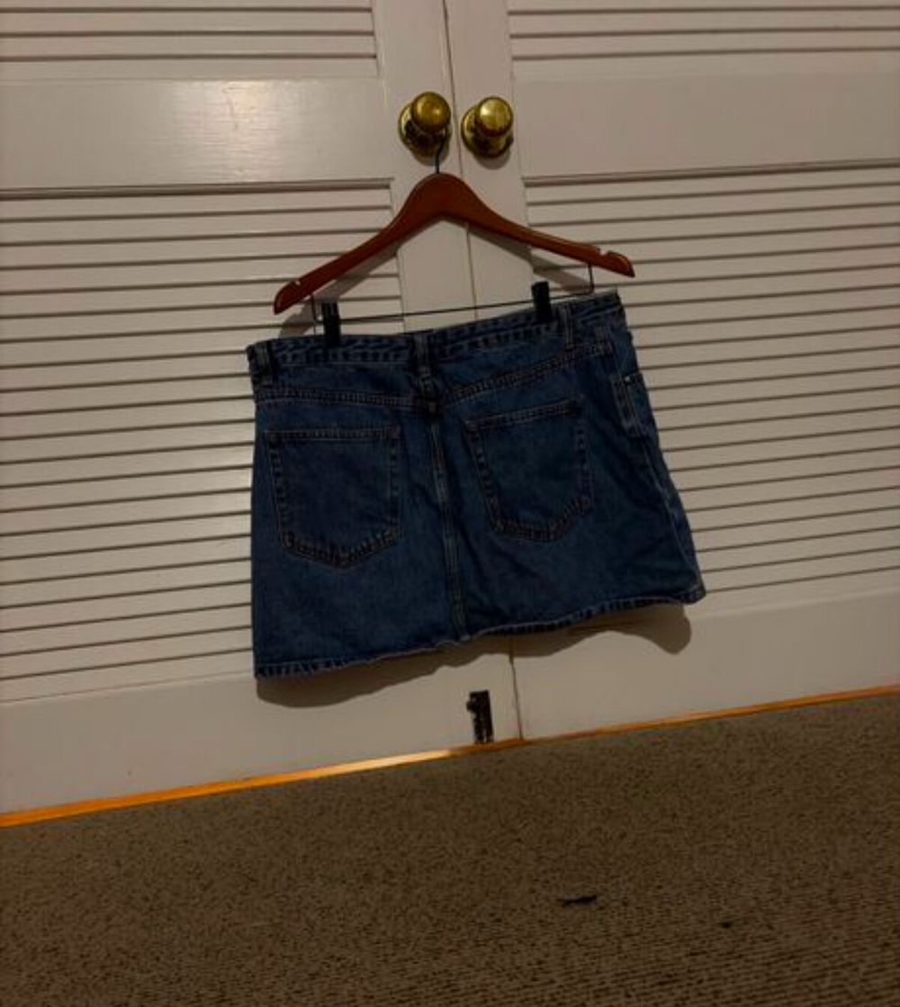 Blue Denim Mini Skirt