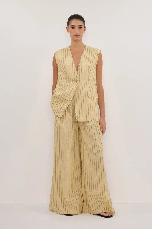 Yellow Wide Leg Pants