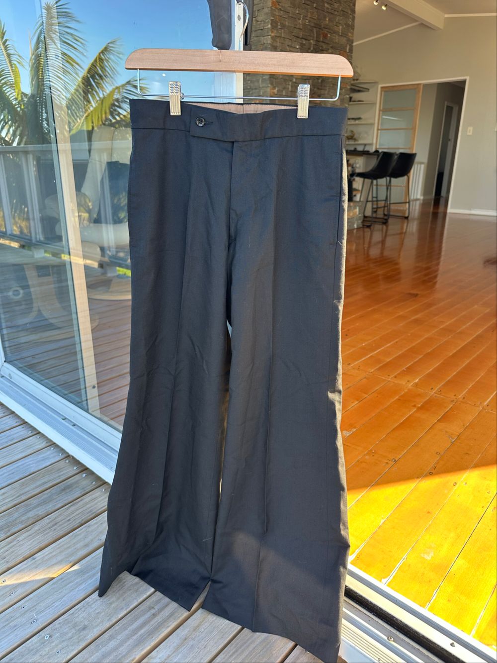 Vintage 1970s Black Work Pants