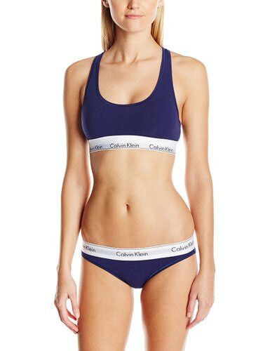 Calvin Klein Blue Set Modal Unlimited Bralettte + Underwear Size Small (8-10) RRP100
