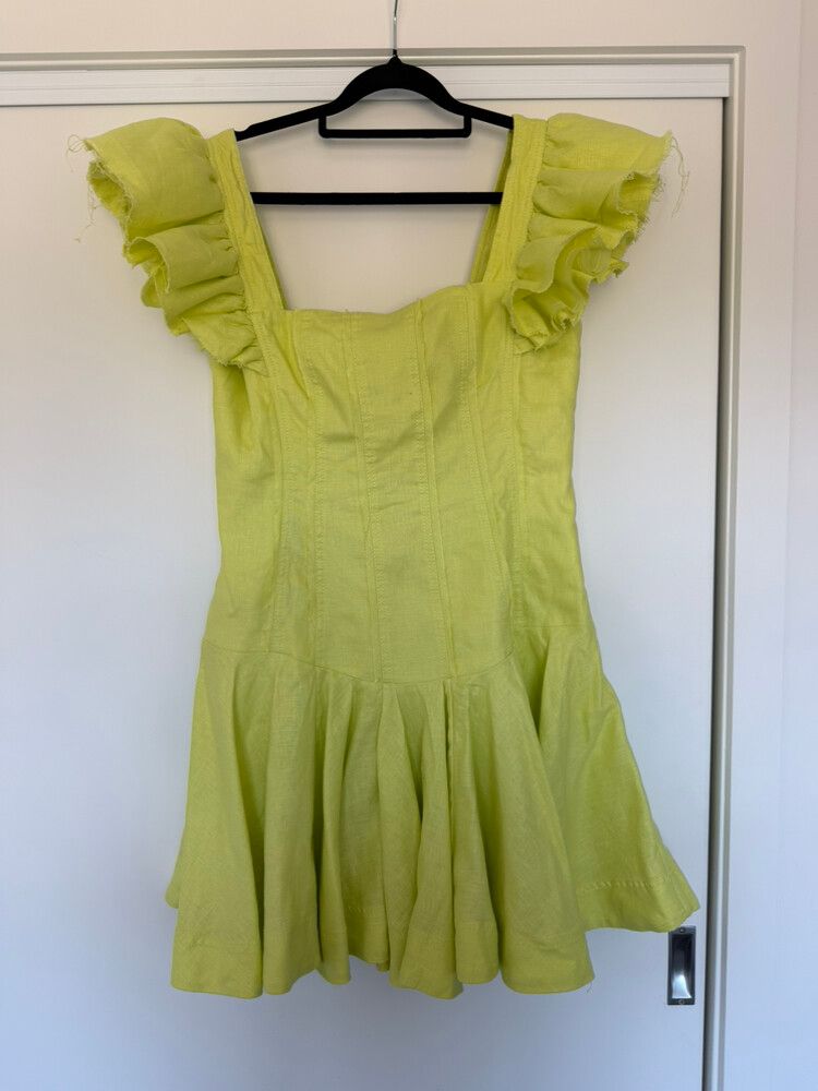 Aje - Aje Lime Mini Dress on Designer Wardrobe