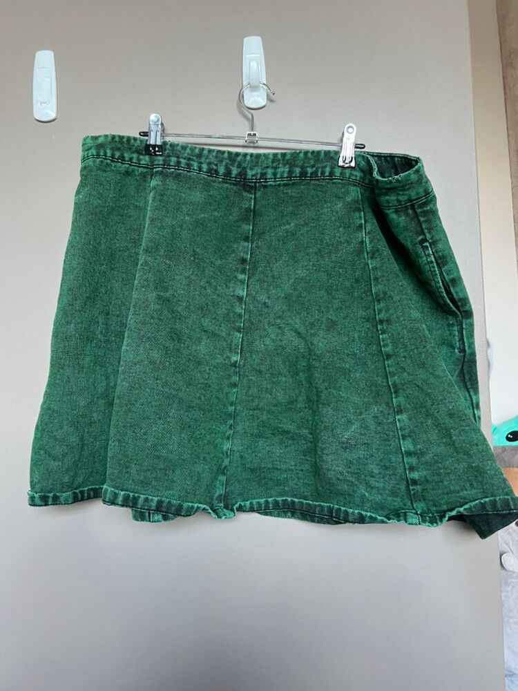 Dangerfield Green Denim Skirt