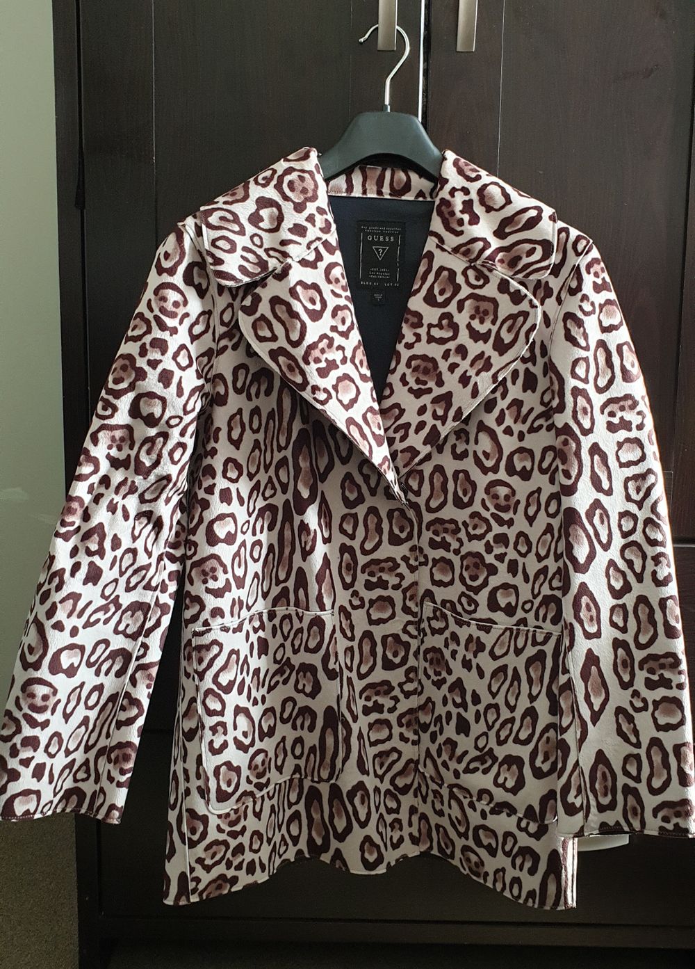 GUESS LEOPARD PRINT JACKET Womens Small