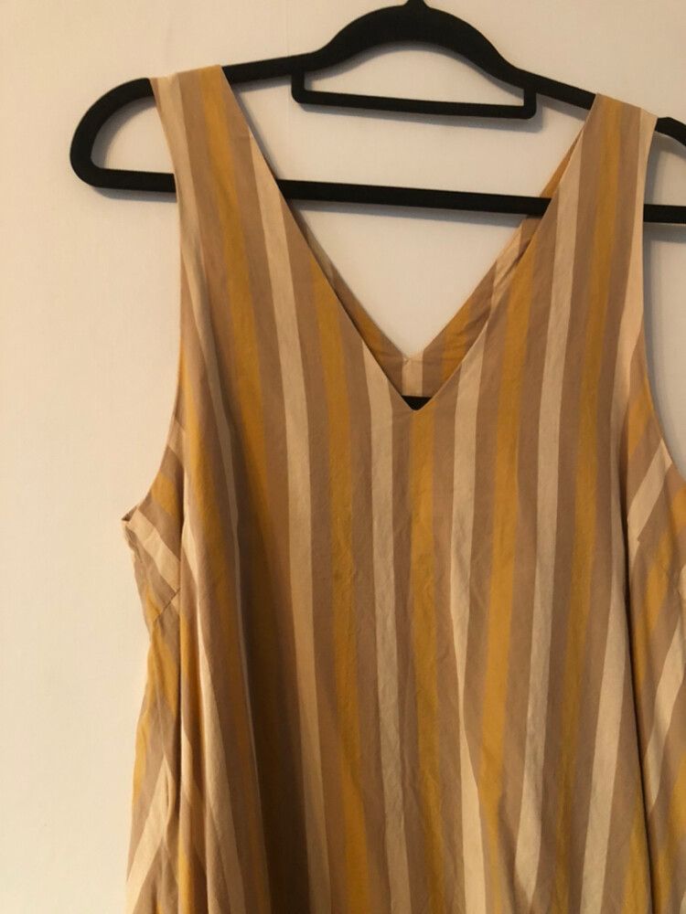 Thing Thing Mustard Stripe Dress Size 6