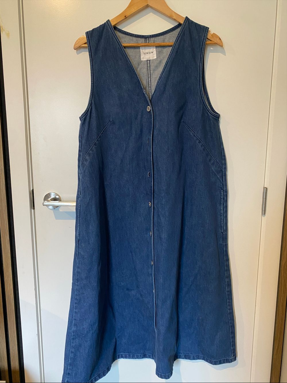 Kowtow Blue Denim Sleeveless Dress