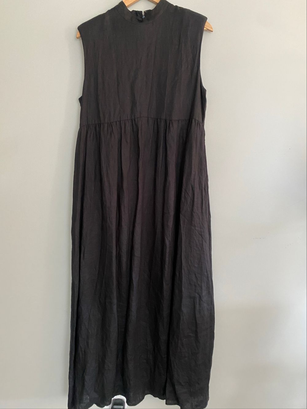 DISSH Black Linen Maxi Dress