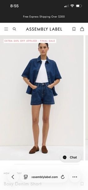 Assembly Label Blue Denim Shorts