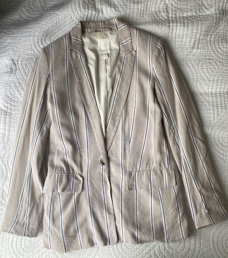 Striped Linen Blazer