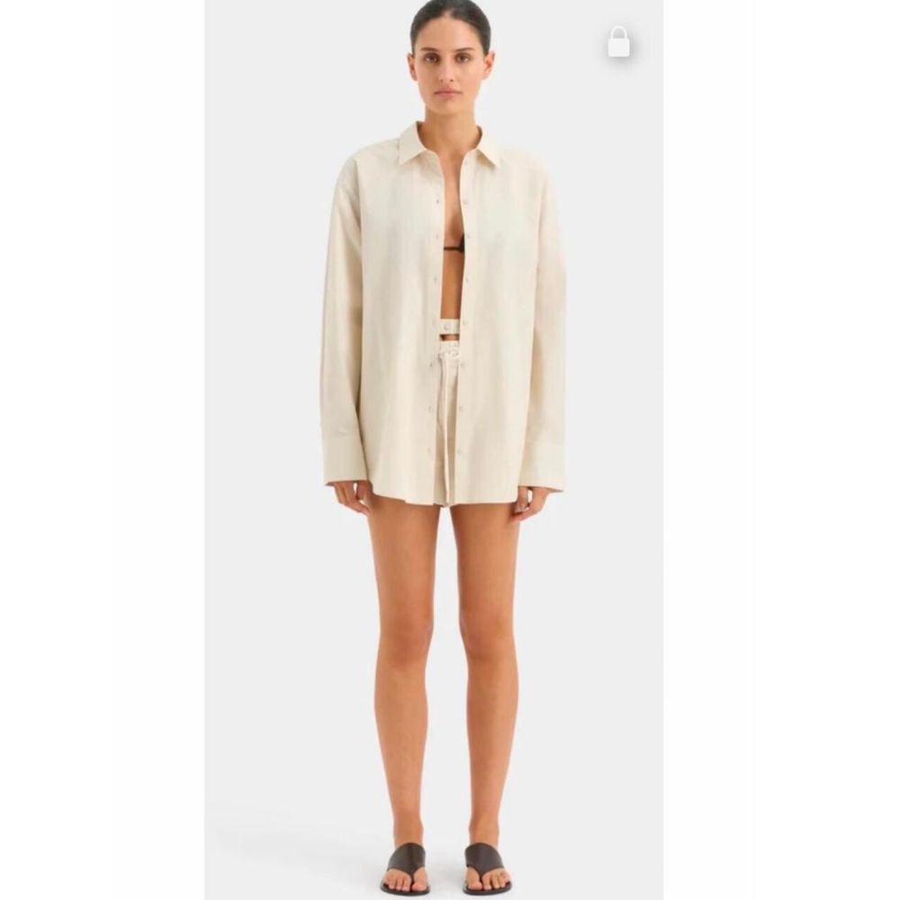Sir The Label Nouveaux Classic Shirt and Short Set Ecru