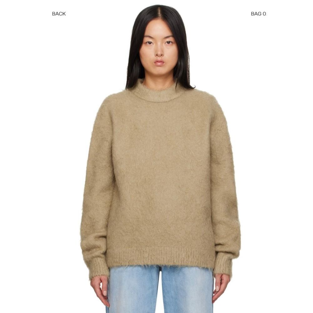 ACNE STUDIOS Beige Mohair Crewneck Sweater