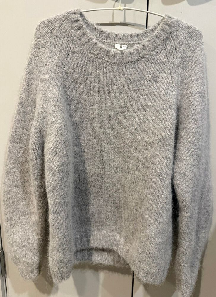Arket Light Grey Chunky Wool Alpaca Jumper