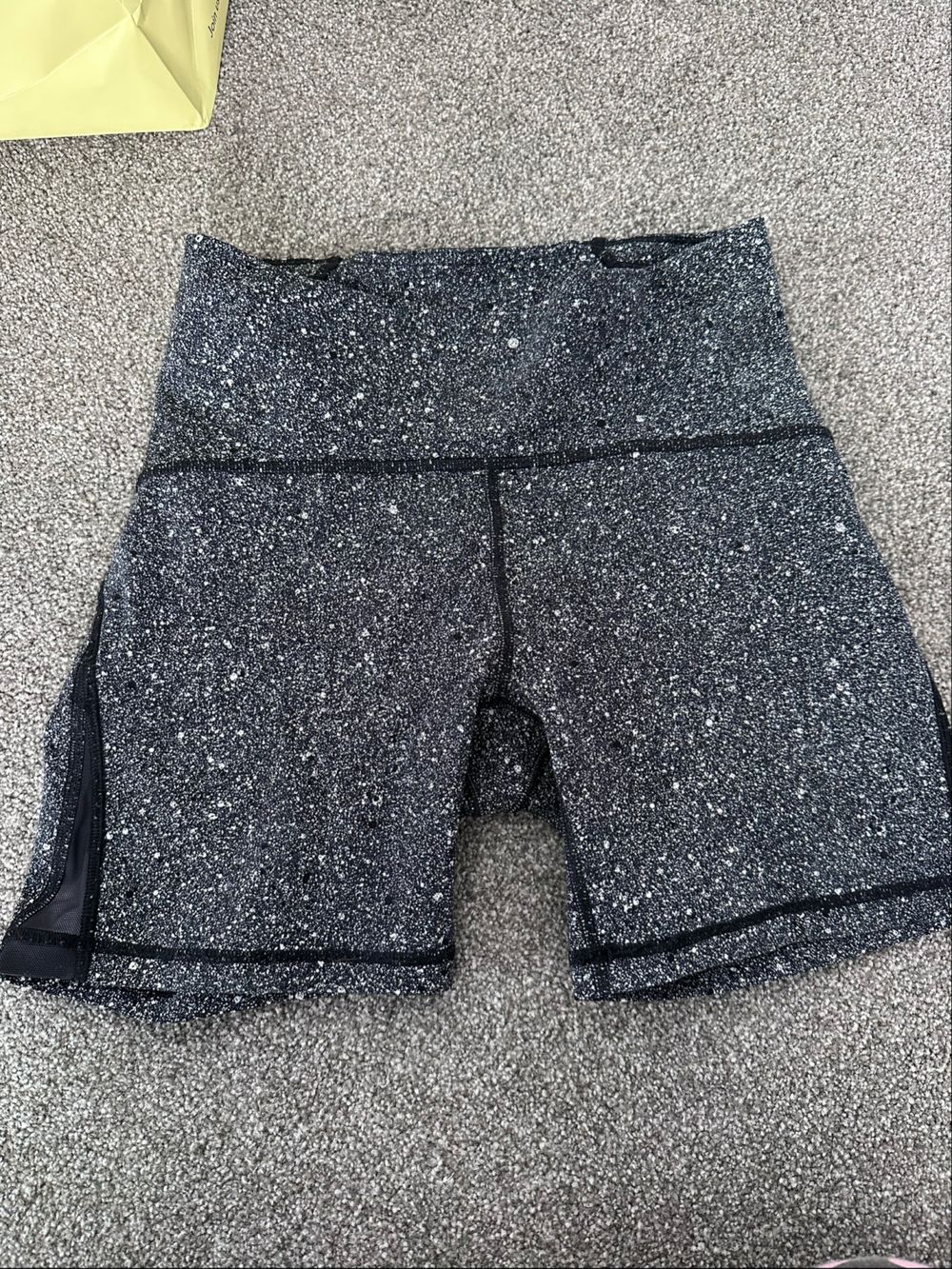Lululemon Black Speckled bike shorts