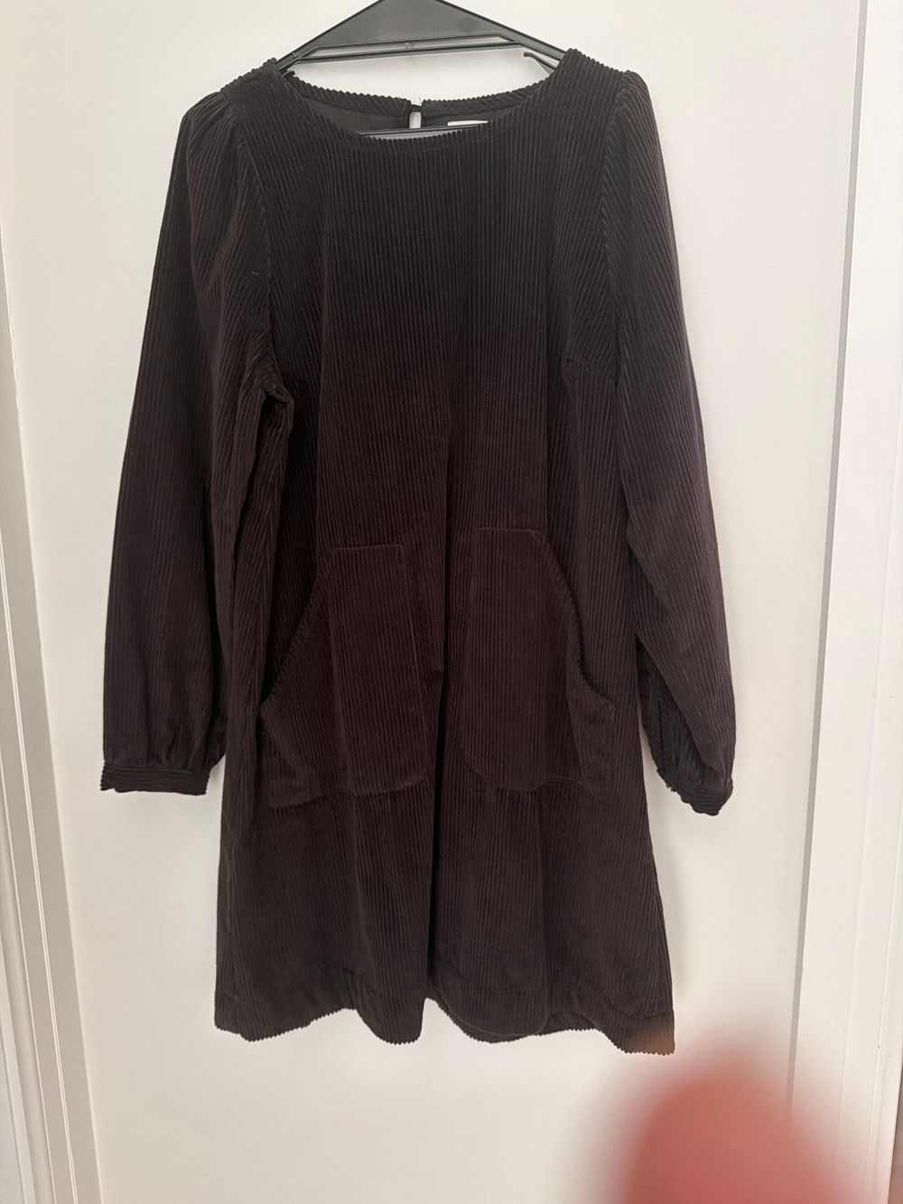 Brown Corduroy Long Sleeve Dress