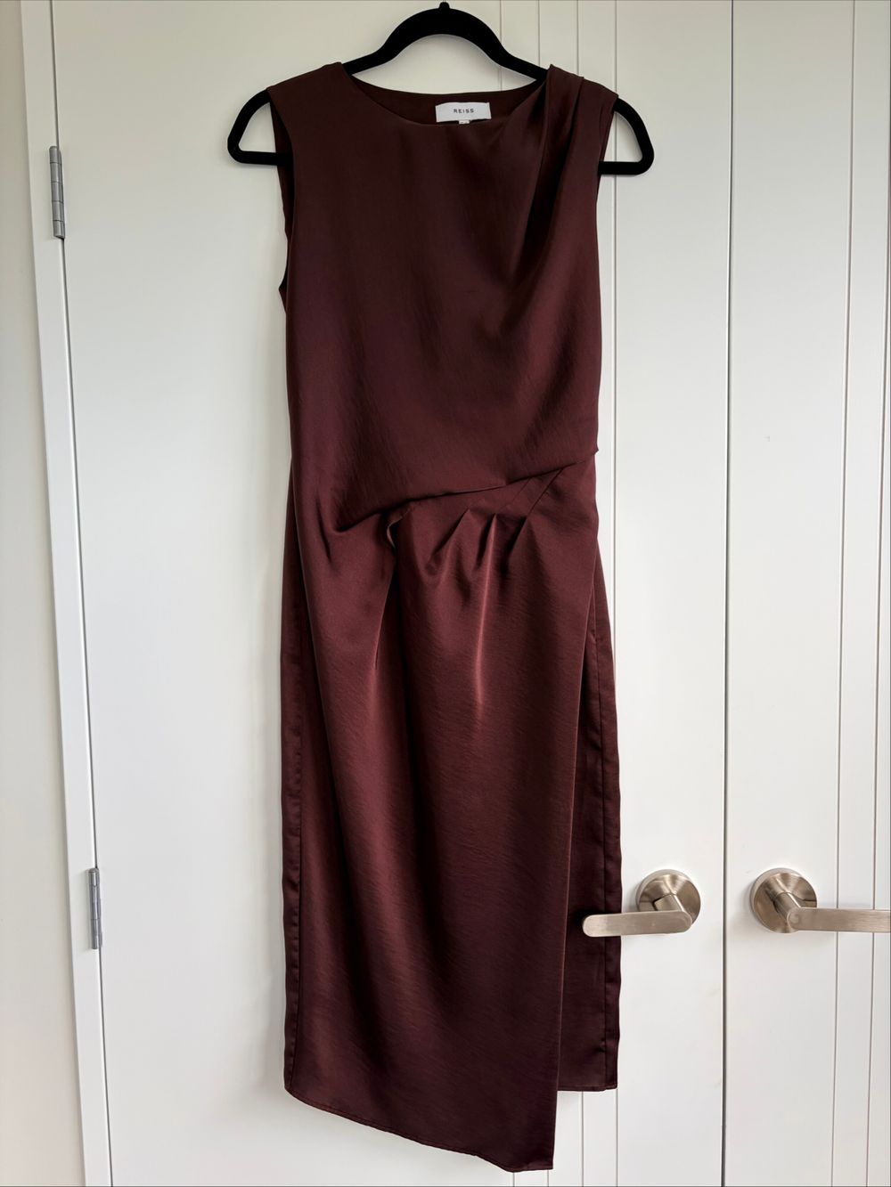 Reiss Chocolate Brown Midi Dress