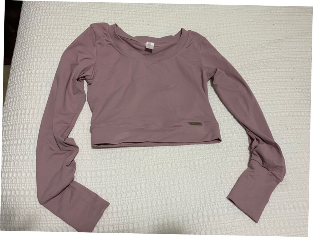 Blush Pink Crop Sports Top